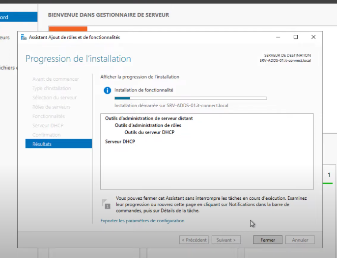 Installation DHCP